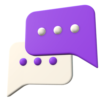 Square Bubble Chat 3D Illustration png