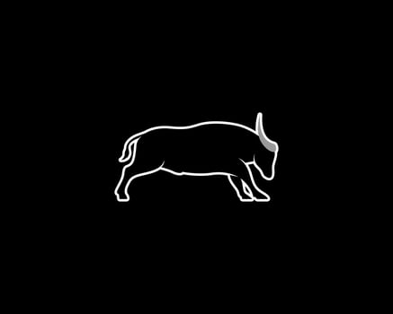 buffalo outline vector silhouette