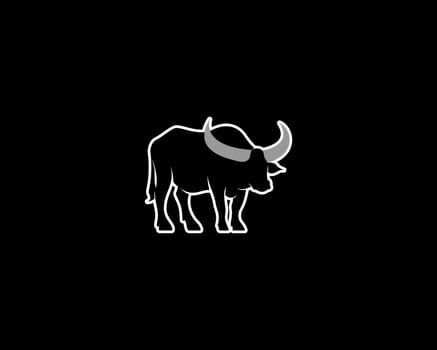 buffalo outline vector silhouette