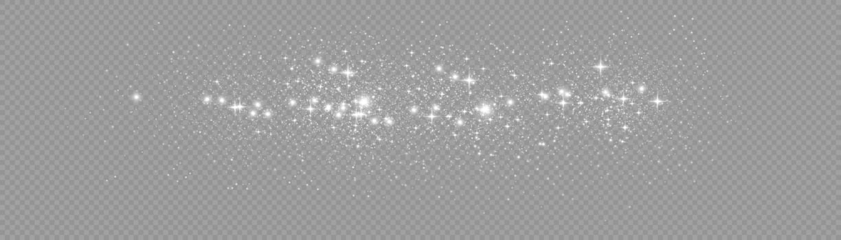 Blue dust. Yellow sparks shine light effect. Vector sparkles background. Christmas abstract smoke and wind pattern. Shiny fairy dust particles with smoke and star in yellow color.