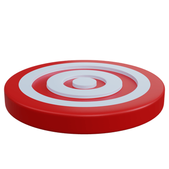 3d rendering red target empty isolated png