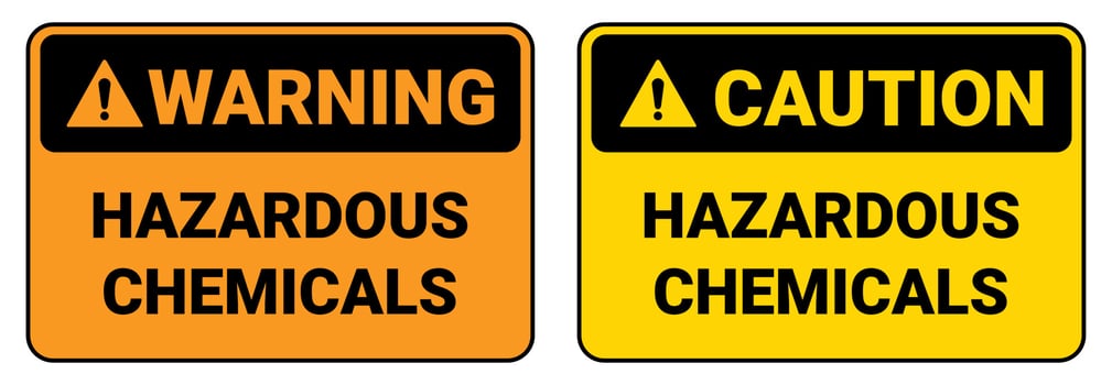 Safety sign Hazardous chemical danger. warning and caution sign. vector. vector