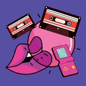 90s video game vector