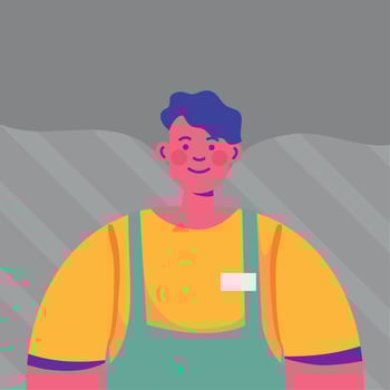 seller man profession vector