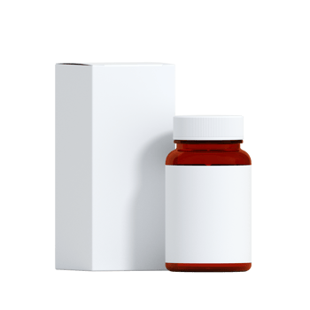Box and Bottle Packaging Mockup png
