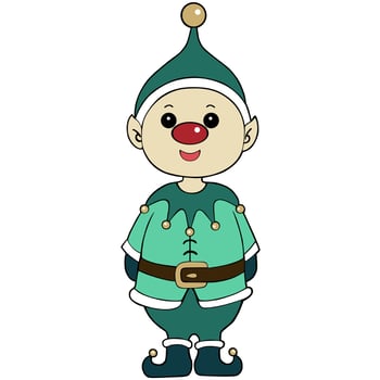 Elf of Character Christmas vector