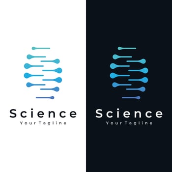 Logo design template DNA elements. Bio tech, DNA people, bio DNA, DNA spirals. Logos can be for science, pharmacy and medical. vector