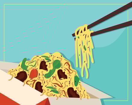chinese fast food vector