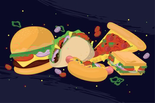 fast food concept vector