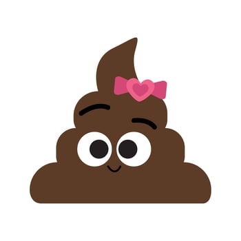 cute poop emoji vector