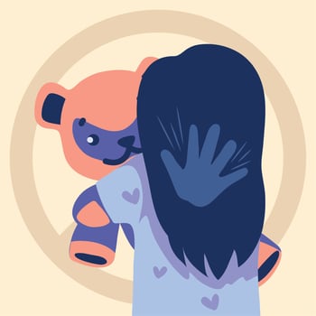 child abuse campaign prevention vector