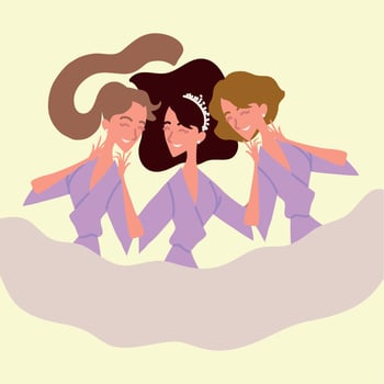 bridesmaids women character vector