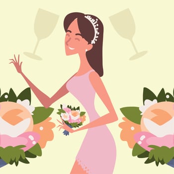 wedding happy bridesmaid vector
