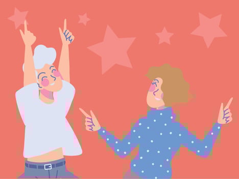 couple young people vector