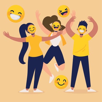 people happiness celebration vector