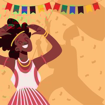africa people celebrating vector