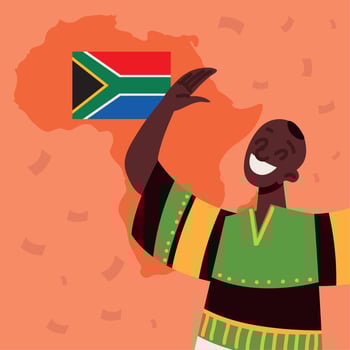 happy heritage day, african man vector