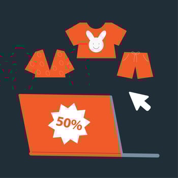 clothes online shopping vector