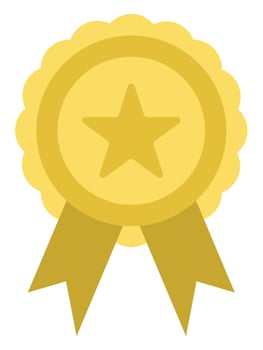 rosette award icon vector
