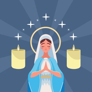 miraculous virgin assumption vector
