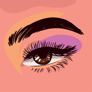 female eye closeup vector
