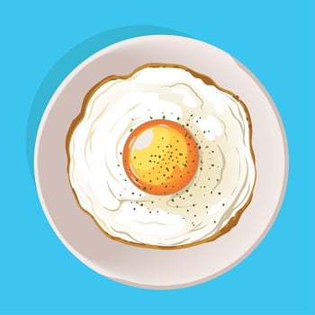 fried egg breakfast vector