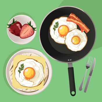 delicious breakfast menu vector