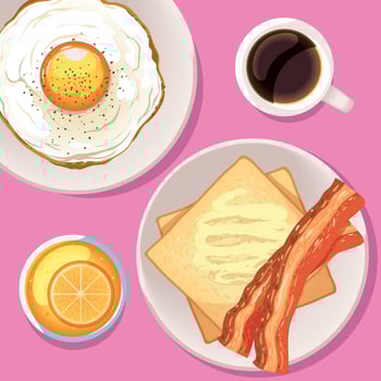 breakfast fresh food vector
