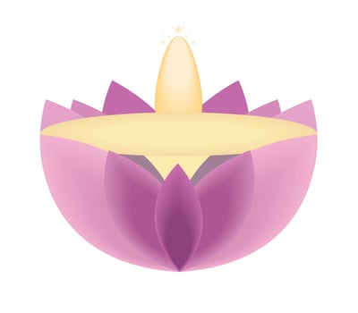 lotus flower and candle vector
