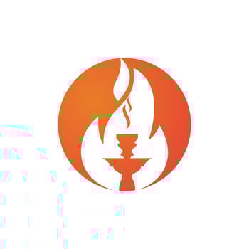 Hookah fire vector logo design. Arabian bar or house, shop vector design template.