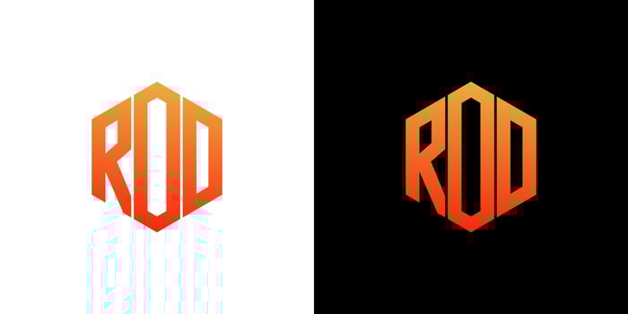 ROD Letter Logo Design Polygon Monogram Icon Vector Template