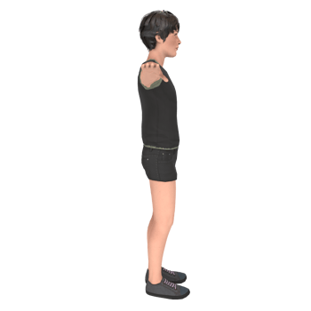 Young boy 3d modelling png