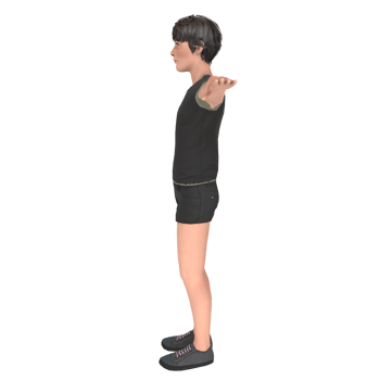 Young boy 3d modelling png