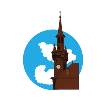 Castle Tower vector illustration on white background