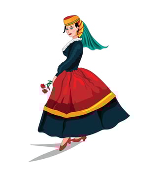 Costumi Regionali d'Italia - ABRUZZO vector illustration