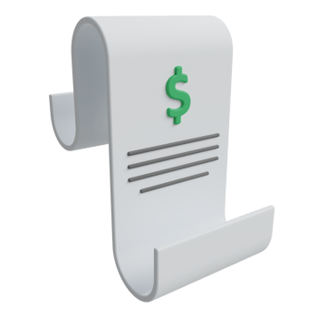 Invoice 3d icon illustration png