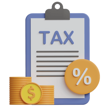 tax 3d icon illustration png