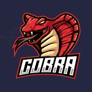 cobra mascot logo e sport illustration vector
