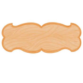 Decorate Watercolors Wooden Board Shape Like Two Fish Tails png