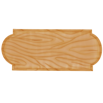 Watercolor Decorative Horizontal Wooden Board Rounded Sides png