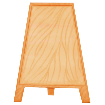 Decorated Watercolor Wooden Board On the Floor for Shop png