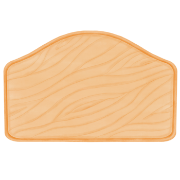 Decorative Watercolor Wooden Board on Top with Curved Edges png