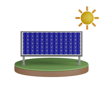 3D Isolated Solar Panel Production png