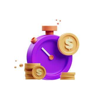 3d purple financial and investment icon illustration rendering png