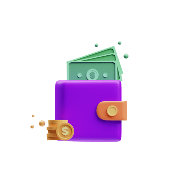 3d purple financial and investment icon illustration rendering png