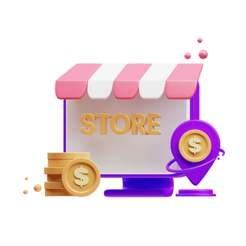 3d purple financial and investment icon illustration rendering png