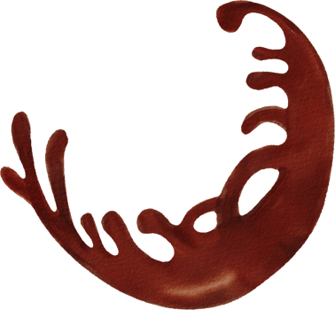 Watercolor Splash of caramel coffee png