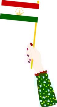 Tajik flag vector hand drawn,Tajikistani somoni vector hand drawn