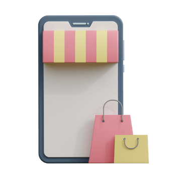 ecommerce 3d icon illustration png