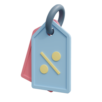 discount tag 3d icon illustration png